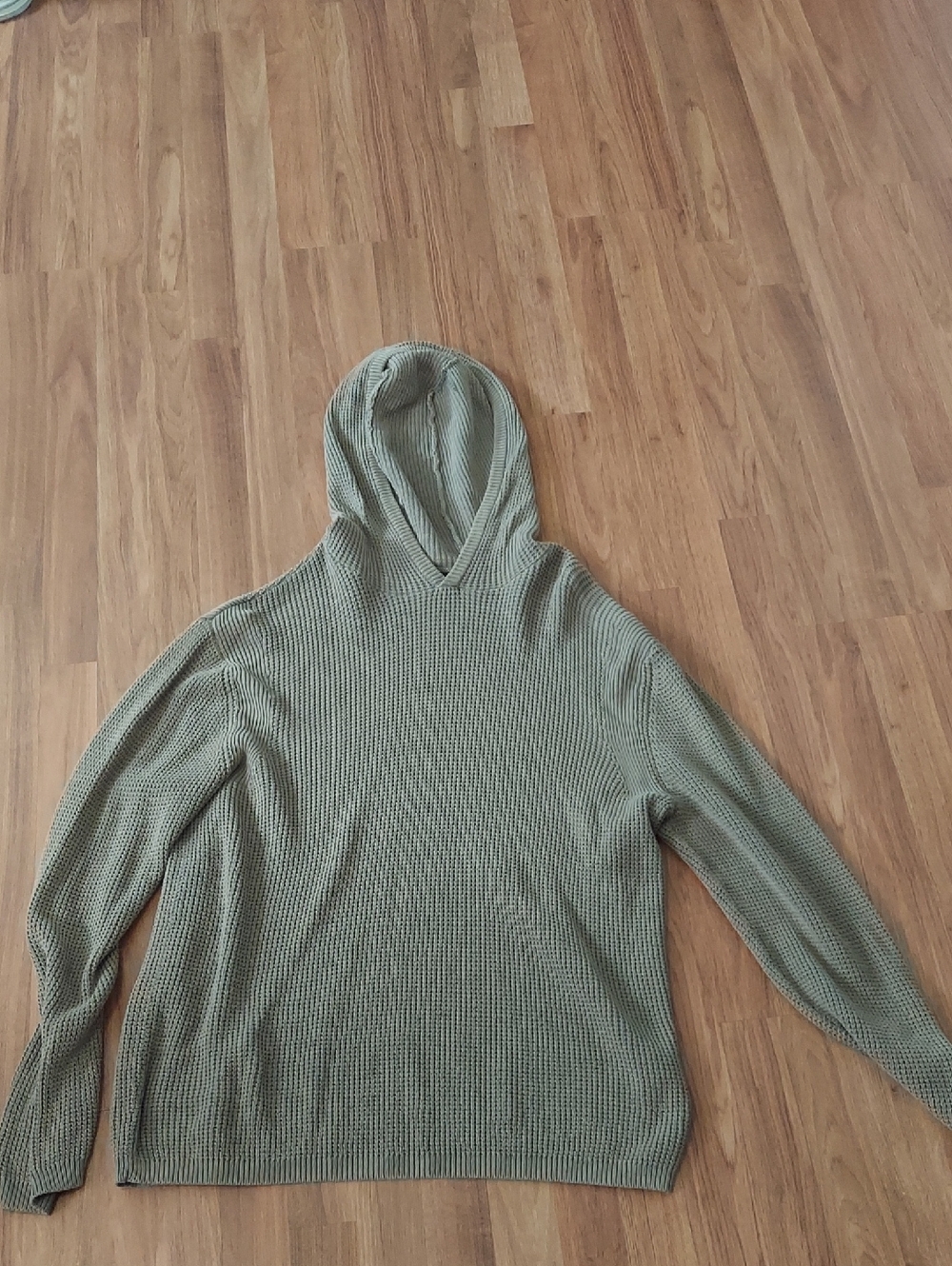INC International Concepts Olive Knit Turtleneck Hoodie Sweater